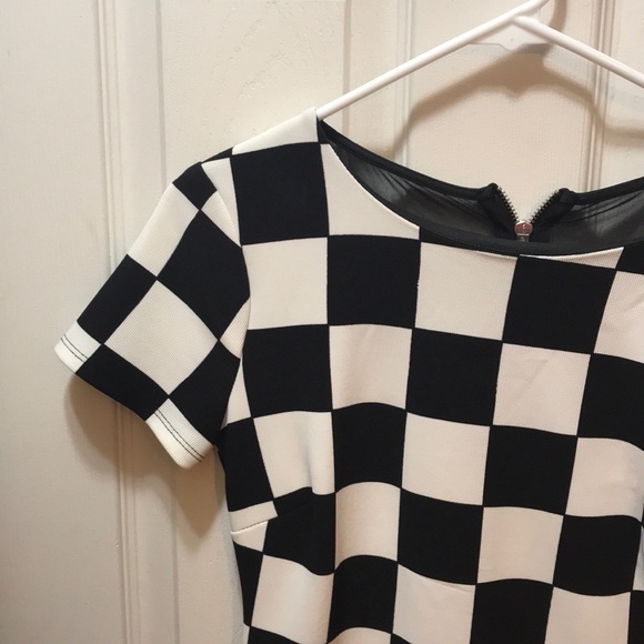 Black and White Checkered Dress - Picture 3 of 3